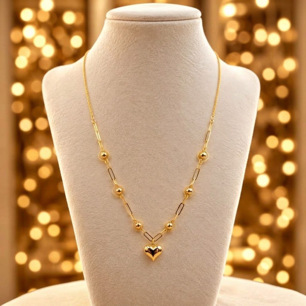 cadena fina Corazon dorado